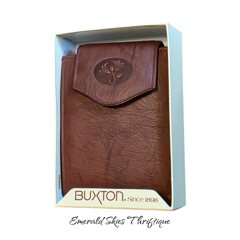 Buxton Women's Wallet Billfold Julia Buxton Co. Leather w box free ship